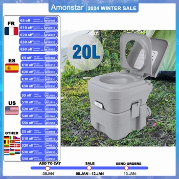 Image of a portable camper toilet